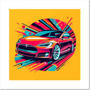 Tesla Model S Posters and Art